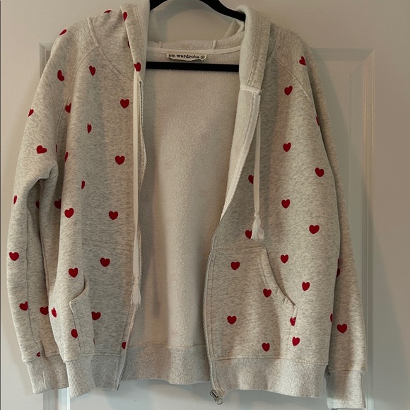 NWOT Hearts Hoodie w front pockets XL - Picture 5 of 8